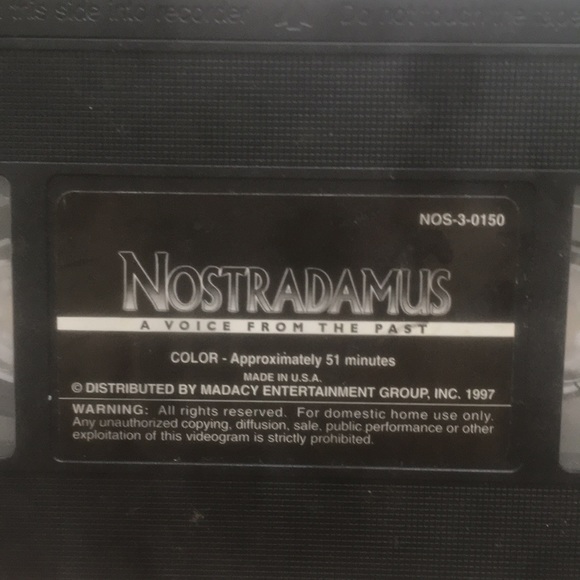 VTG. 1997 VHS Video Tapes , HEAT, REVENGE,NOSTRADAMUS. 3 Tapes - Picture 4 of 4